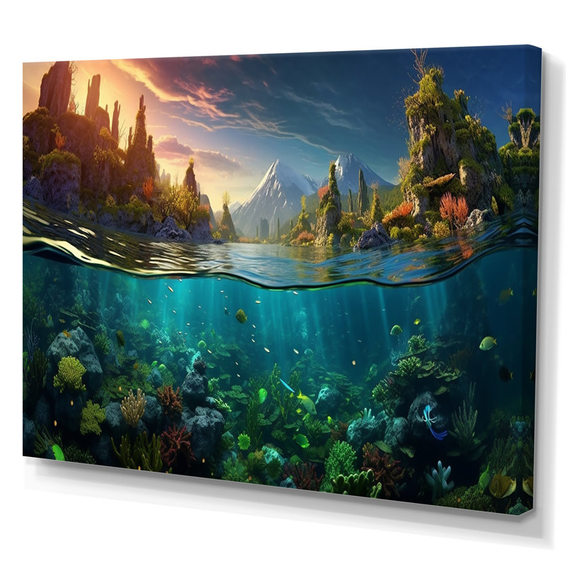 «Coastal Coral Beauty II», reproduction sur toile, 12" H x 20" W, Toile tendue