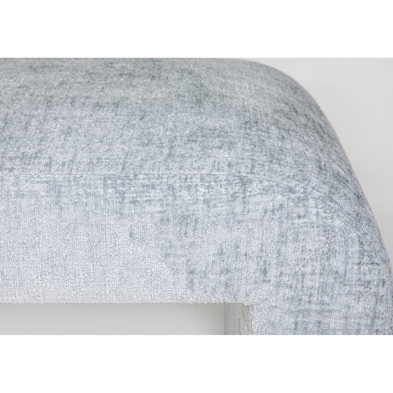 Diedrick Bench, Gwen Blue Microsuede, 19" H x 60" W x 18" D