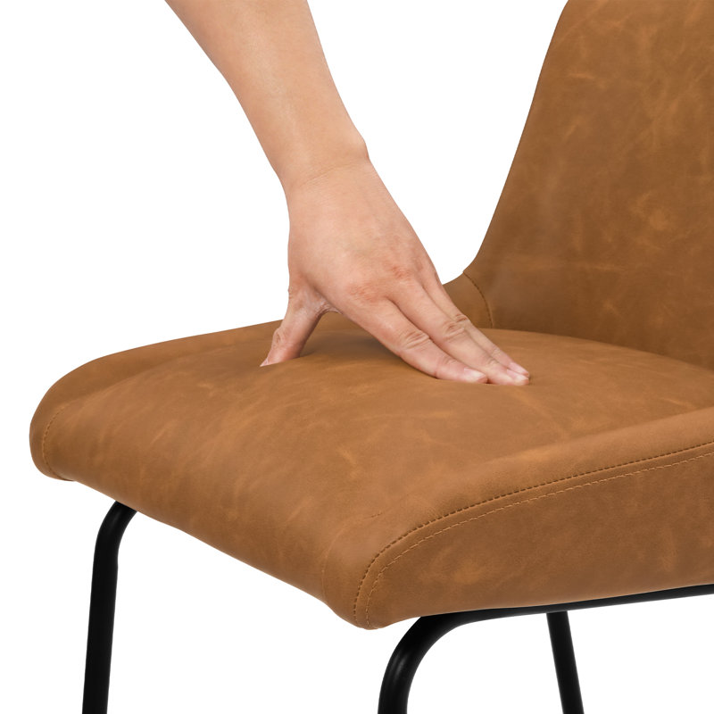 Tabouret de comptoir rembourré 35,8 po H, Brun whisky