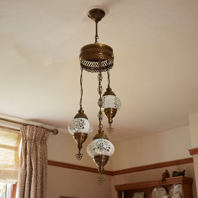 Novinger 3 - Light Antique Bronze Cluster Pendant