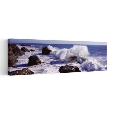 Waves Breaking On The Coast, Santa Cruz, Santa Cruz County, California, Usa Abstract Contemporary Landscape Nature Wall Art