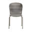 Chaises de patio compactes, ensemble moderne en rotin gris pour les repas en plein air