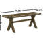 Banc de salle à manger en bois d'hévéa massif Knotty Nutmeg