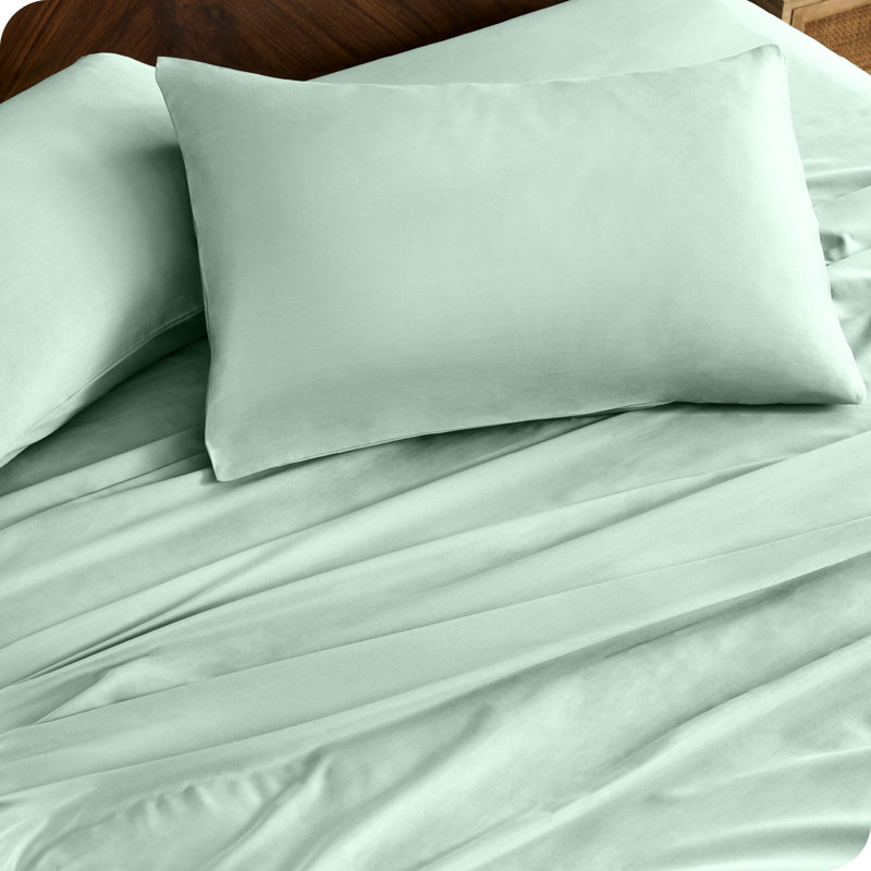 Winter Blue Full Organic Cotton Percale Sheet Set