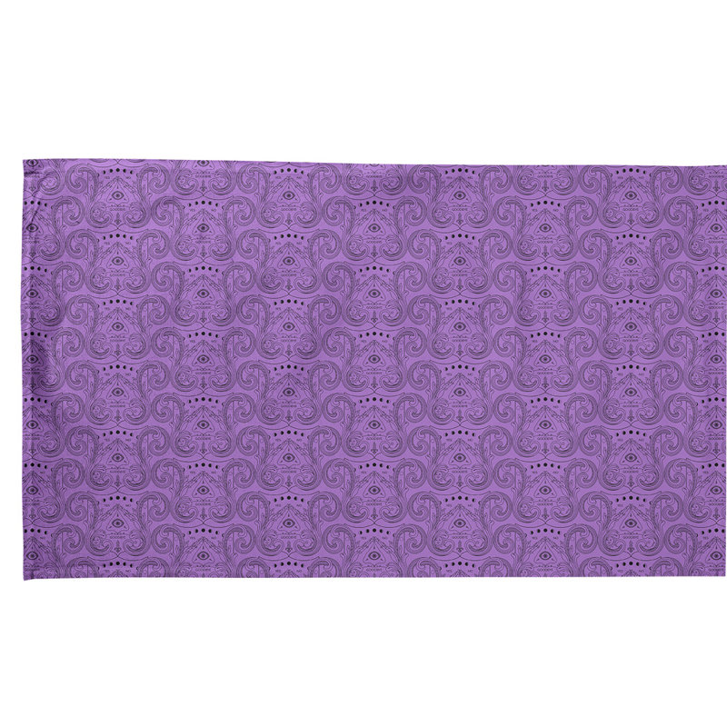 Serviette de thé à motif troisième œil, Polyester sergé, Mauve