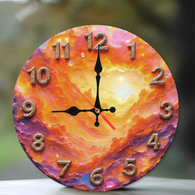 Horloge sur ciel éthéré