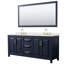 Ensemble de meuble-lavabo double 80 po avec dessus en quartz et miroir Daria-100501962-100481643-100481644