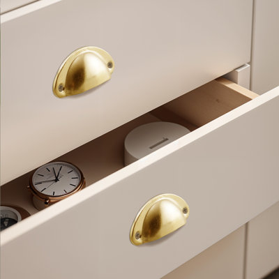 2Pcs Shell Cup Furniture Handles