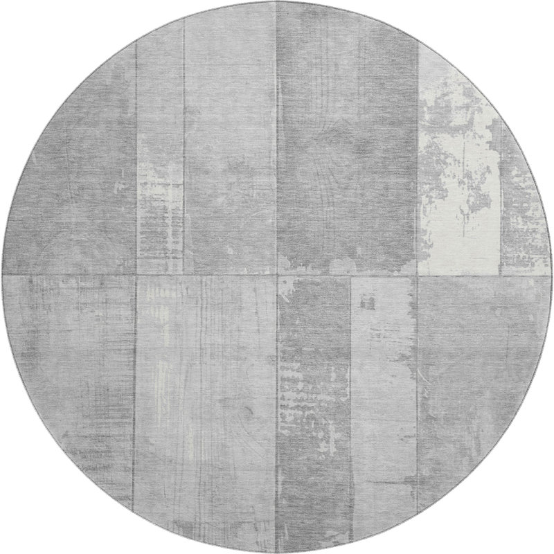 Premium Machine Washable Medena AMF1877 Geometric Rug, Round 8'