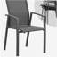 Ensemble de 4 chaises de patio en aluminium de 22,44 pouces de largeur, entièrement assemblées et empilables