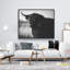 Belle vache Highland monochrome | Décor de toile de ferme