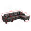 Ensemble de canapé modulaire pour salon avec méridienne en L-479543126