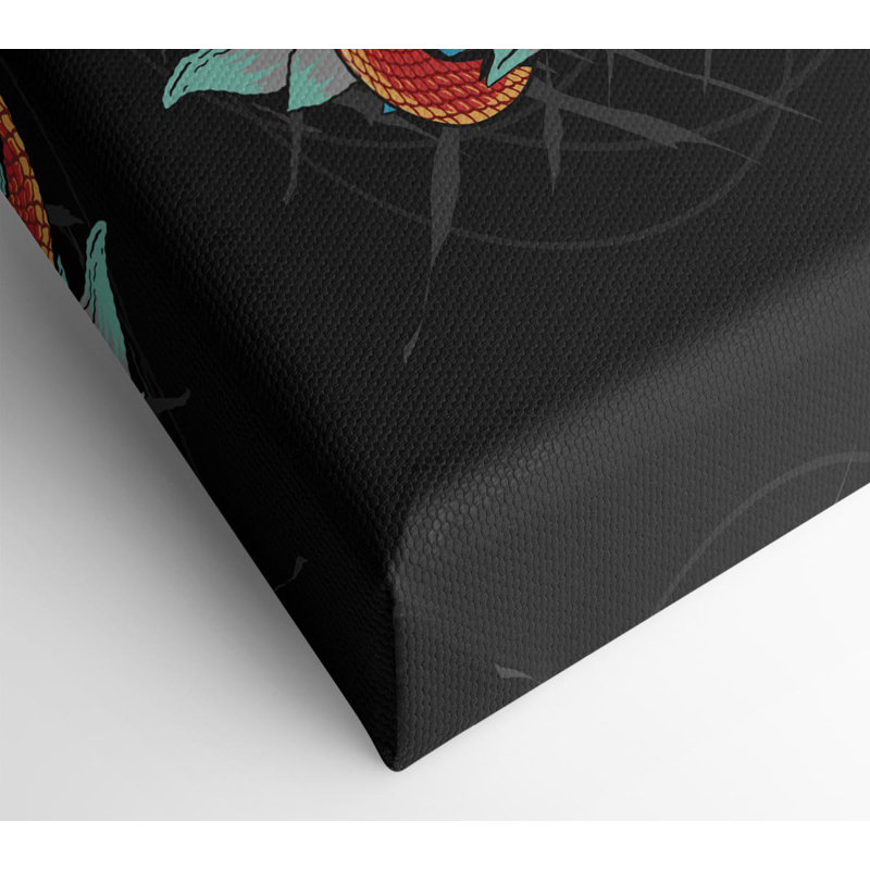 Snake Wrapped Around A Skull Metal Print, 50.8cm H x 81.3cm W