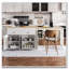 Îlot de cuisine avec table de salle à manger extensible, étagère à épices et 2 tiroirs, chariot de rangement de cuisine avec armoire à 4 portes-28413162