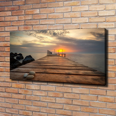 Wooden Pier - Wrapped Canvas Print