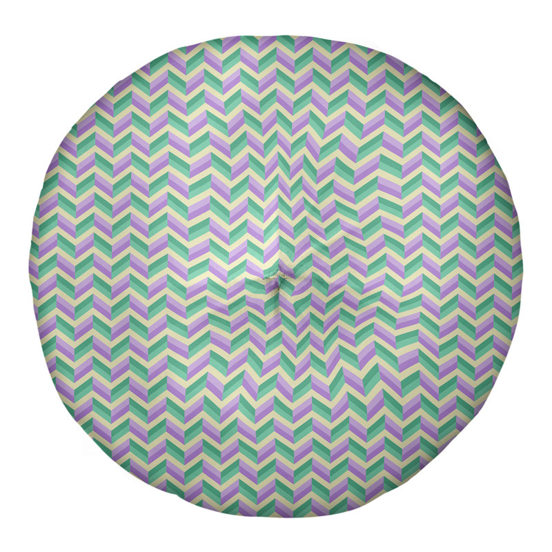 Coussin de sol Katelyn Elizabeth, 30 po x 30 po, Bleu / Mauve