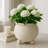 Hooge Planter Pottery Cement Tripod Feet Rustic Texture For Home Or Garden - 9" Ivory & Beige