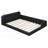 Upholstered Low Bed With Lighted Heaboard And Side Rails-602086454