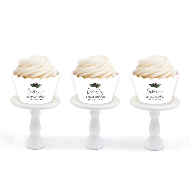 Personalized Wedding Cupcake Wrappers