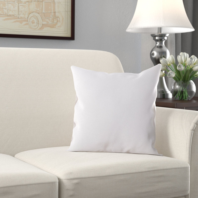 Solid Reversible Throw Pillow, 16" H x 16" W, Bisque