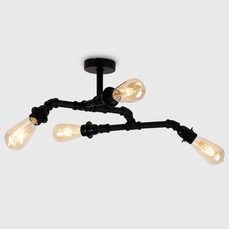 Hanley Semi Flush Mount, 40W E27 Halogen/LED (not included)