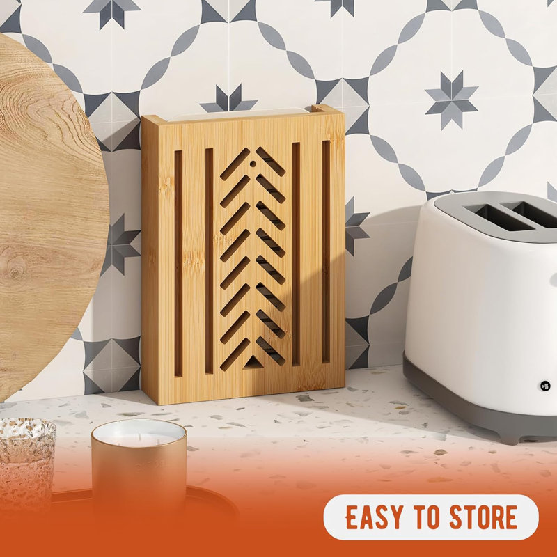 Bamboo Bread Slicer With Adjustable Guide And Tray For Homemade Bread, Cakes, Bagels