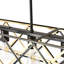 Lustre de salle à manger rectangulaire à 5 lumières pour îlot de cuisine