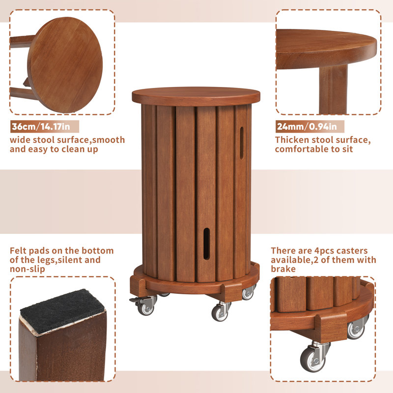 Stackable Round Stools Set