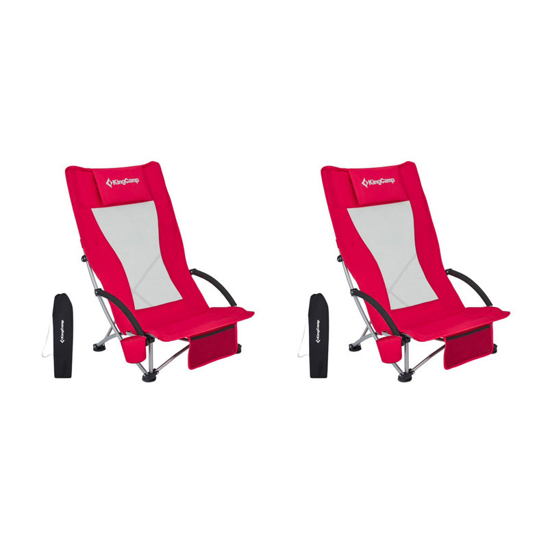 Folding Beach Chair, Red
