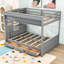 Lit superposé futon sur 3 tiroirs avec bureau intégré Harsirat-1486306517