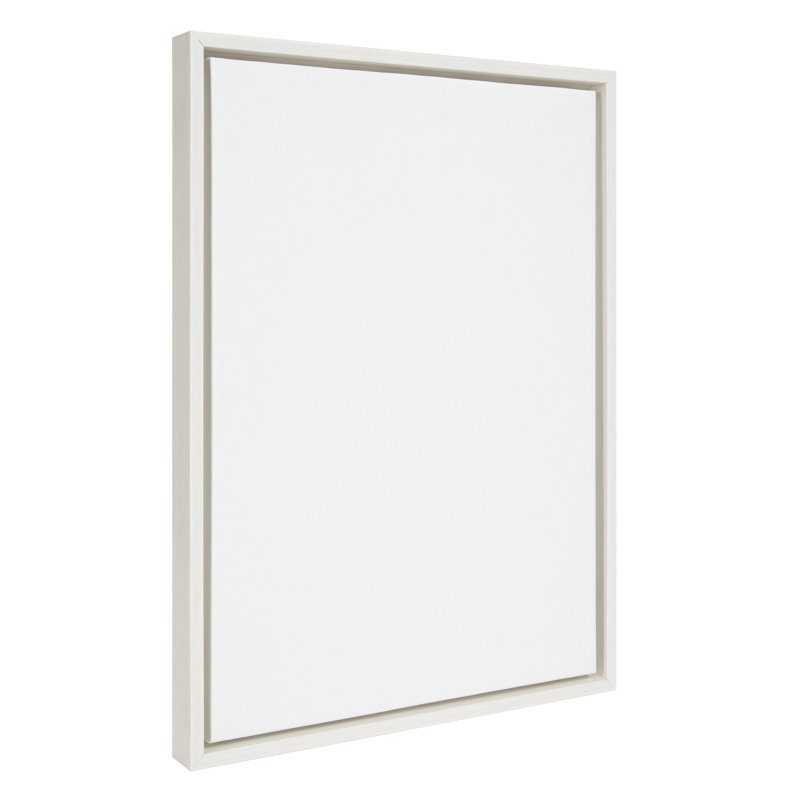 Toile vierge encadrée Sylvie, Blanc, H 24 po x l 18 po