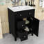 Elegant Freestanding Bathroom Vanity with Ceramic Basin, Soft-Close Door and Adjustable Shelf-8018322