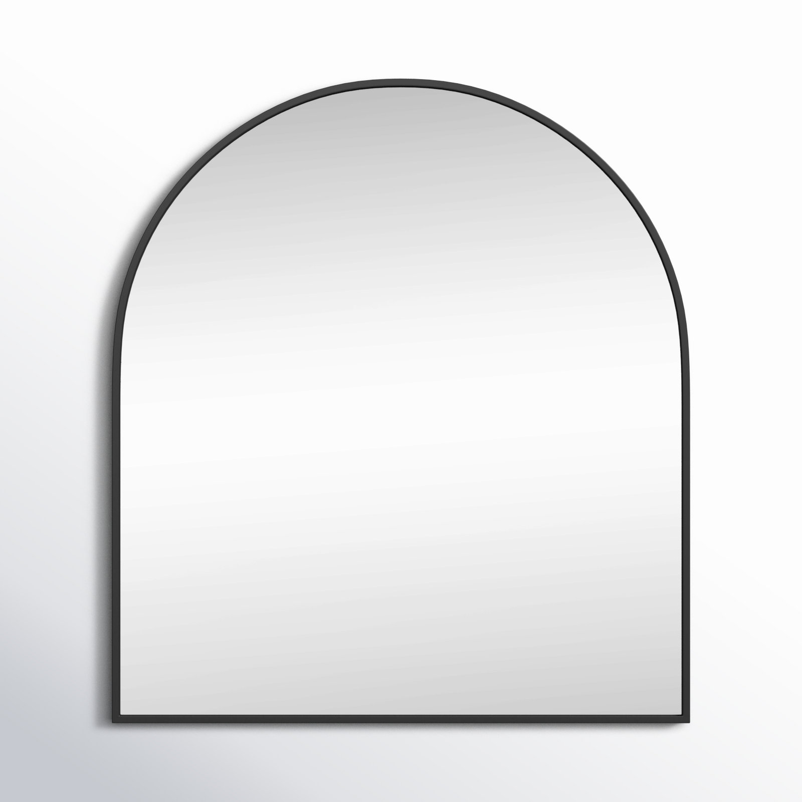Sabine Metal Arch Wall Mirror, Black, 30" x 27"