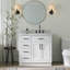Meuble-lavabo simple en bois massif 36 po Tidworth avec plateau en marbre de Carrare 1,5 po-1546052622-1546052621-1579771821