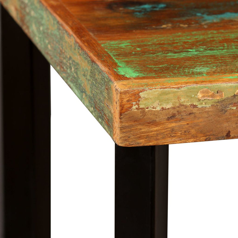 Bar Set Solid Reclaimed Wood Table Stool Bistro Seating, 3
