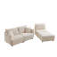Canapé moderne 106 po multi-modules de style moderne pour le salon et autres espaces de détente, canapé minimaliste en velours côtelé-226182466