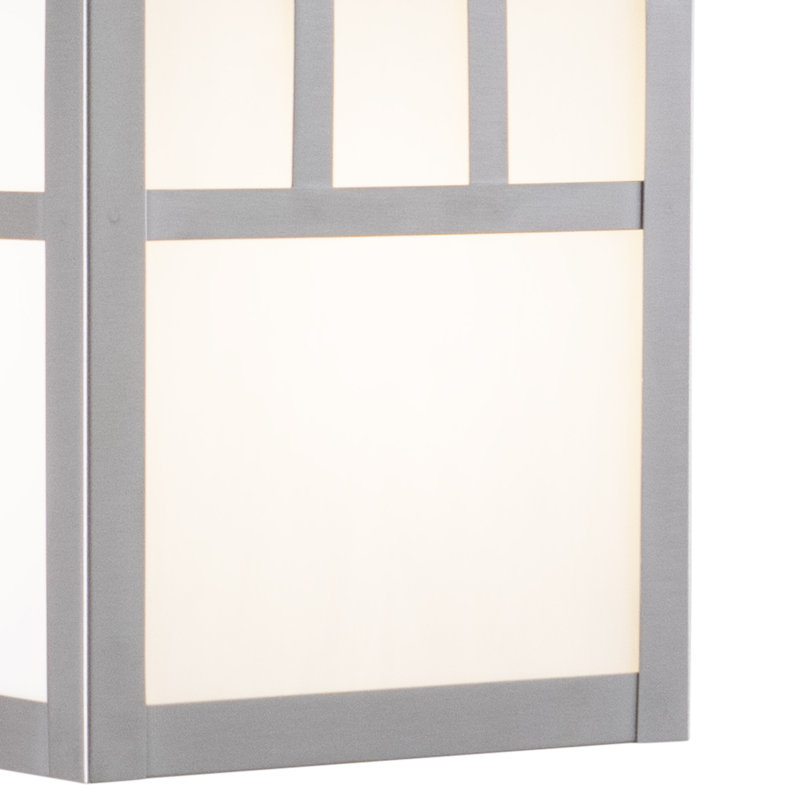 Lanterne murale d'extérieur Avaline, Acier Inoxydable, H 9,5 pi x l 7,25 po x P 9 po, Blanc