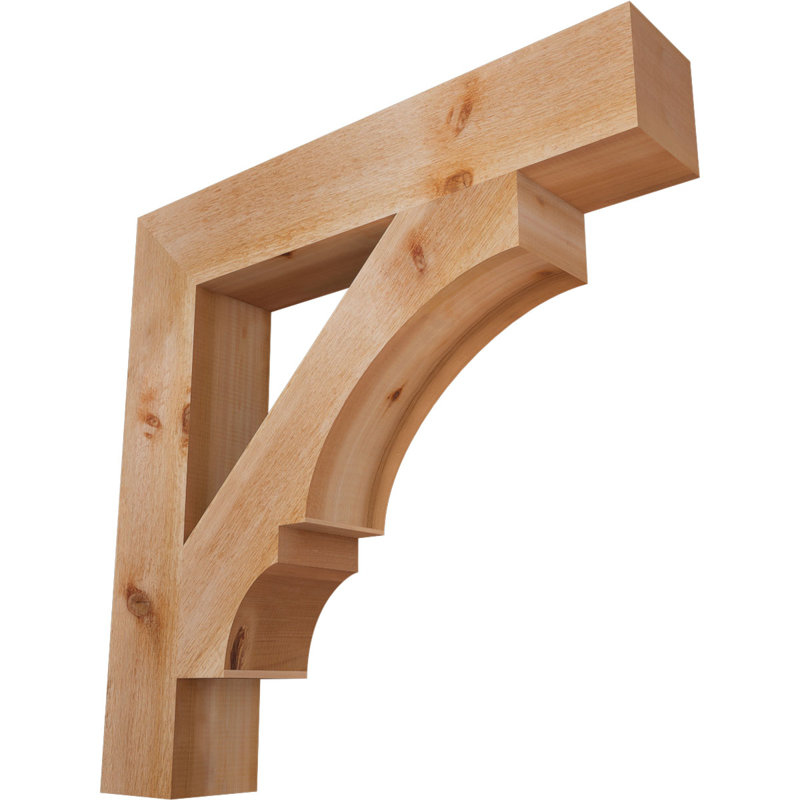Support de bloc Balboa, Cèdre rouge de l'Ouest brut, L 6 po x P 34 po x H 34 po