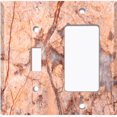Patterned 2 - Gang Combination Plate Standard Combination Wall Plate