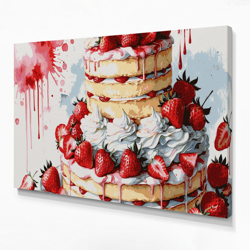 Art mural sur toile beige, Desserts, H 11 po x l 14 po