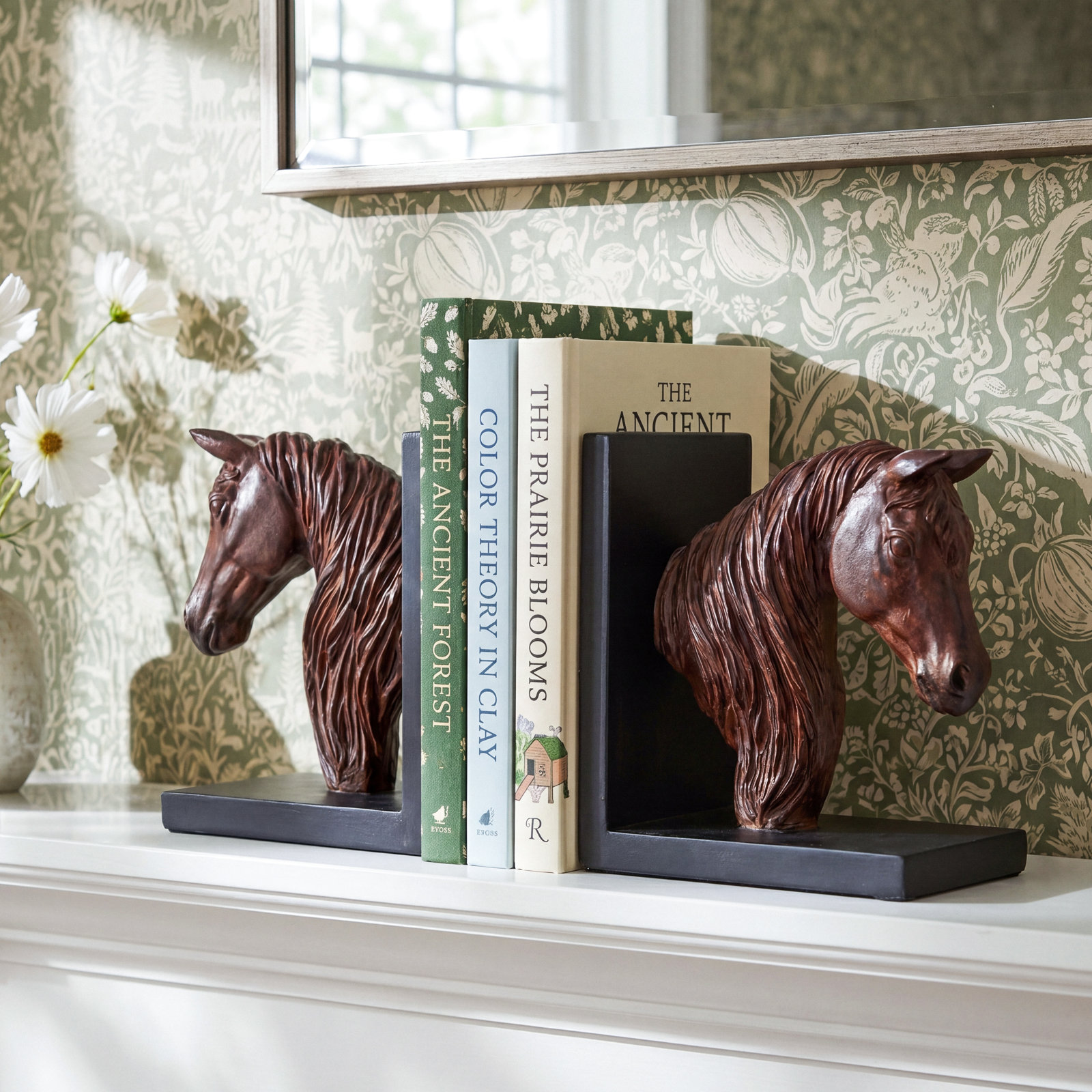 Resin Horse Bookends
