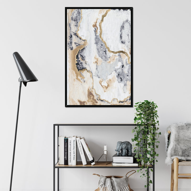 Cinder & Smoke I by Vanna Lam - Wrapped Canvas Painting, 95cm H x 65cm W, Black Framed Paper Print