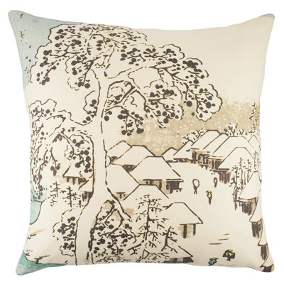 Chinoiserie Cotton Reversible Throw Pillow