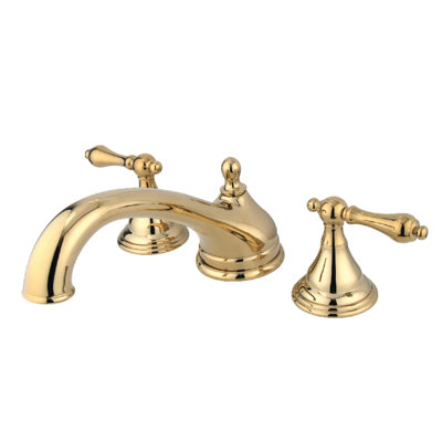 Robinet de baignoire romaine à fixation sur plateau à poignées doubles Vintage