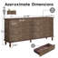 Commode double 6 tiroirs en bois pour chambre à coucher-134116610