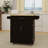 Rolling Trolley Kitchen Island With 1 Drawer & 2 Doors, Adjustable Shelves, Towel Rack Pocket And Storage, Seasoning Rack, Black Rubber Wood Tabletop Cart Drawer, Hooks Shelf,-2147257928