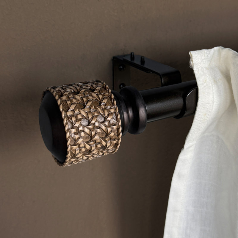 Ensemble de tringle à rideaux simple réglable 1-1 / 8 po DoorKnob, 37" – 72"