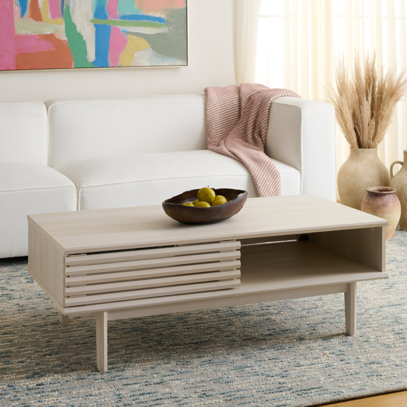 Table basse Aveneet, Blanc décoloré