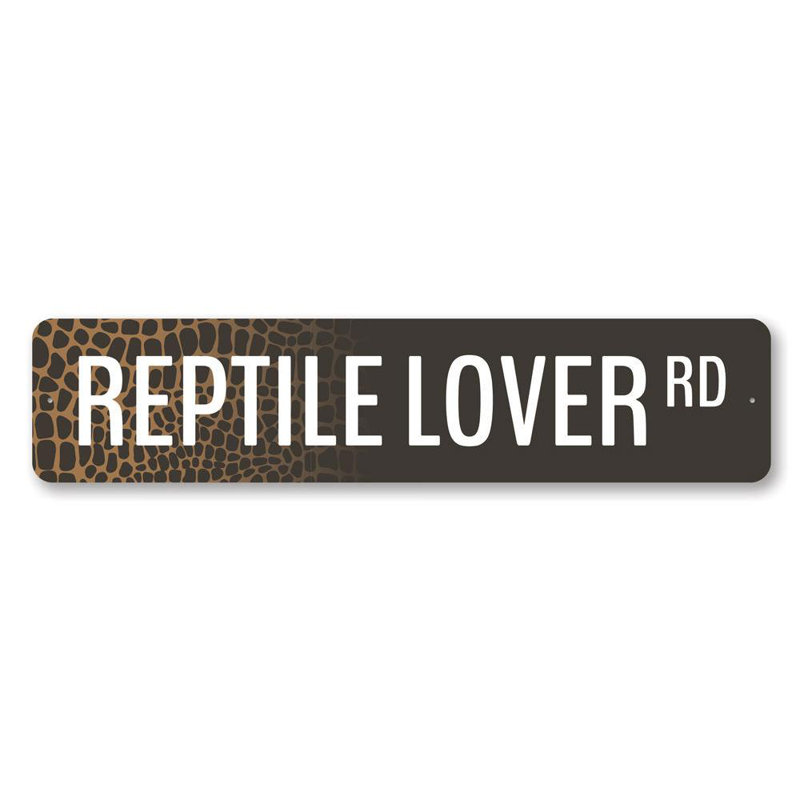 Panneau en aluminium Reptile Lover Road, H 6 po x l 24 po x P 0,06 po