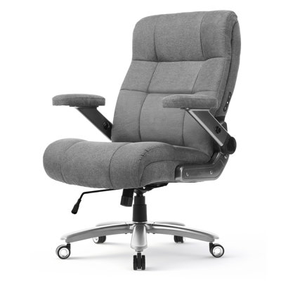 Big and Tall Office Chair Massage, Heavy Duty Extra Wide Seat Desk Chair with 3D Kneading Massage & Heat, Ergonomic Executive Chair with Thick Spring Cushion